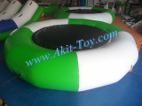 Water park game_ inflatable water trampoline